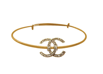Gold Plated CZ Studded Chanel Bracelet